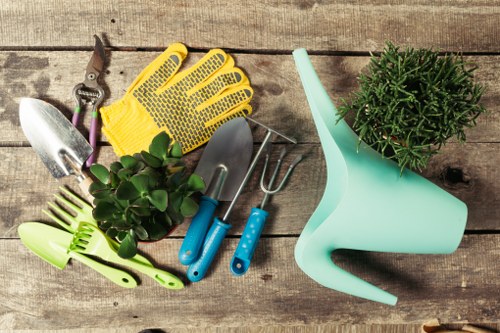 Gardeners in Hackney Wick improving a green urban garden